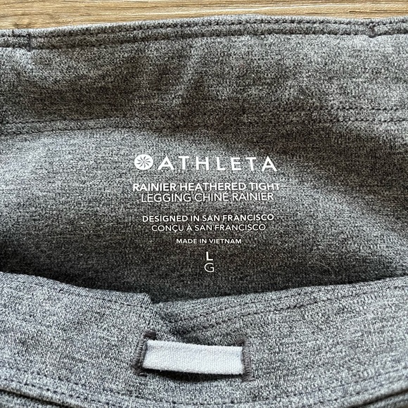 Athleta Rainier Heathered Tight Leggings Heather Grey Womens Large - Picture 6 of 11